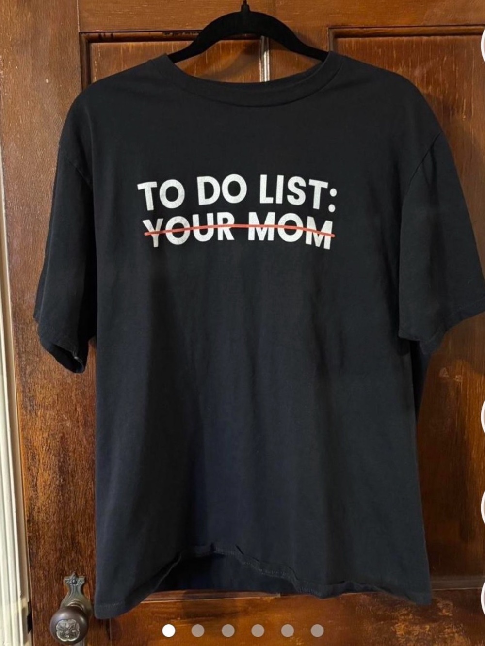 black cotton funny sayings T shirt (Port & Company)
